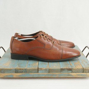 Cole Haan Air Mens Dress Shoes Oxfords Cap Toe Brown Leather Lace Up Size 13M
